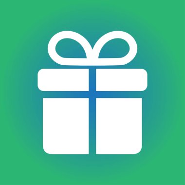 Hediye kutusu simgesi. vektör illüstrasyonu