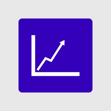 İş grafiği. Grafik düz simgesi