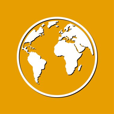 Küre simgesi basit vektör çizim