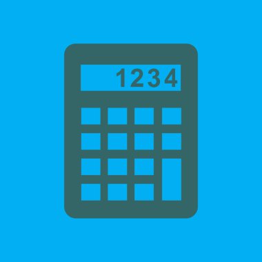Hesap makinesi simge. Düz tasarım stili. EPS 10