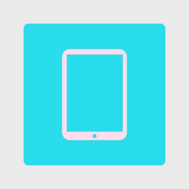 Modern dijital tablet Pc simgesi. Düz tasarım simgesi. EPS 10 vektör.