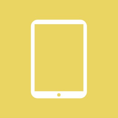 Modern dijital tablet Pc simgesi. Düz tasarım simgesi. EPS 10 vektör.