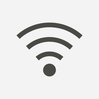 WiFi sembolü. Vektör kablosuz ağ kutsal kişilerin resmi. Düz tasarım