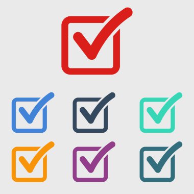 Kontrol listesi simgesi. Kutu işaretinde işaretle.