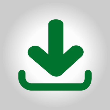 Simgesini indirin. Düğme yükleyin. Düz stil.