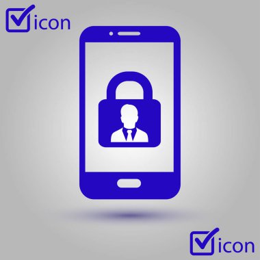 Internet güvenlik kavramı simgesi. Kimlik ve koruma simgesi.