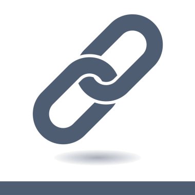 Bağlantı tek simge. Zincir bağlantı erkek.