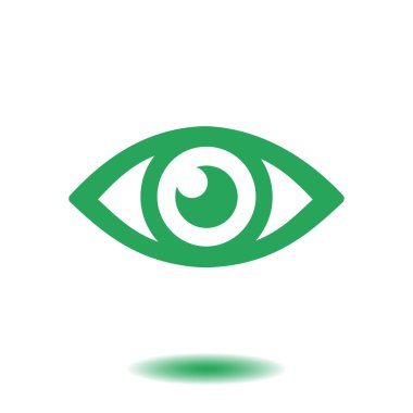 Göz simgesini. Düz tasarım stili.