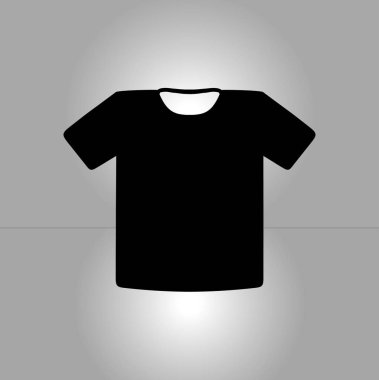 T-shirt işareti simgesi. Giysi sembolü. Düz tasarım stili.