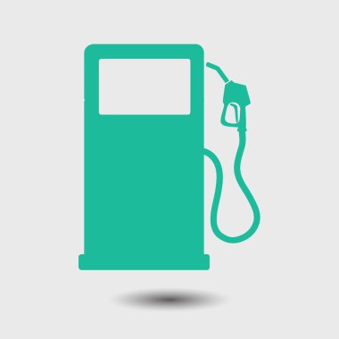 Benzin pompa meme işareti. Benzin istasyonu simgesi. Düz tasarım stili.
