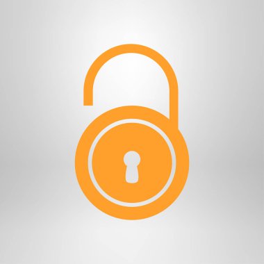 Simgesini kilidini. Düz tasarım stili. Vektör Eps10 