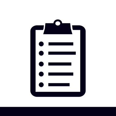 Listesi vektör simgesini denetleyin. Düz tasarım.