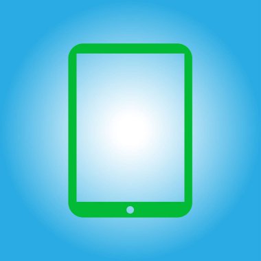 Modern dijital tablet Pc simgesi. Düz tasarım simgesi. EPS 10 vektör.