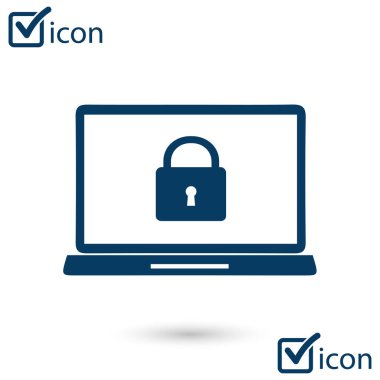 Internet güvenlik kavramı simgesi. Kimlik ve koruma simgesi.