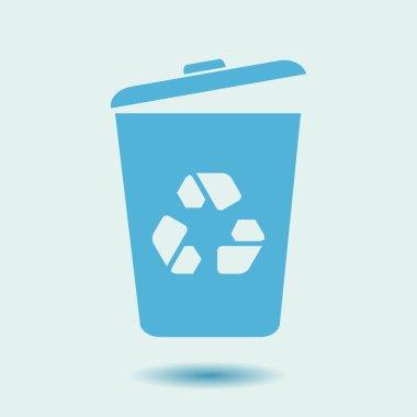 çöp kutusu simgesini, vektör eps10 çizim 