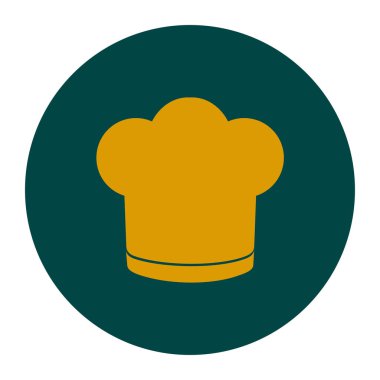 Chef şapka işareti simgesi. Şapka pişirme sembolü.