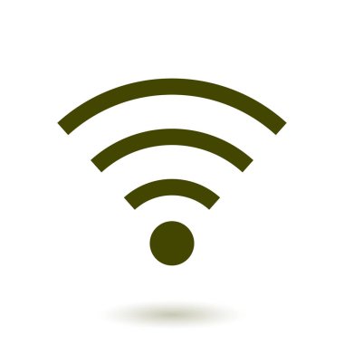 WiFi sembolü. Vektör kablosuz ağ kutsal kişilerin resmi. Düz tasarım