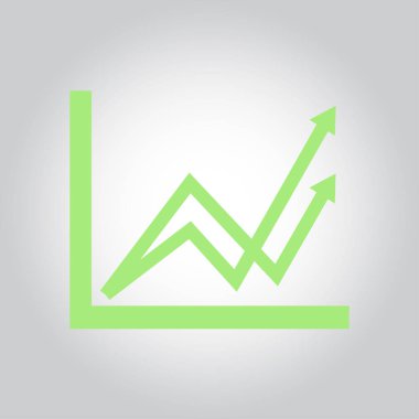 İş grafiği. Grafik düz simgesi