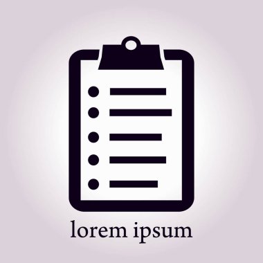 Listesi vektör simgesini denetleyin. Düz tasarım.