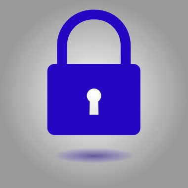 Kilit simgesi. Düz tasarım tarzı. Vektör EPS10.