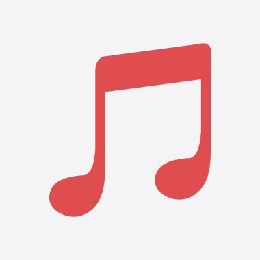 Müzik Not simgesi. Müzik simgesi. Düz tasarım stili.