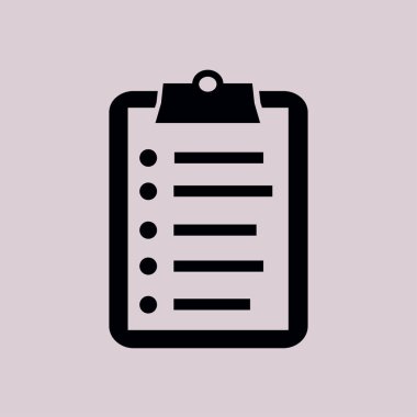 Listesi vektör simgesini denetleyin. Düz tasarım.