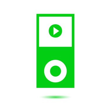 taşınabilir kitle iletişim araçları oyuncu simgesi. düz tasarım stili. vektör eps 10.