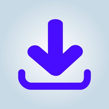 Simgesini indirin. Düğme yükleyin. Düz stil.