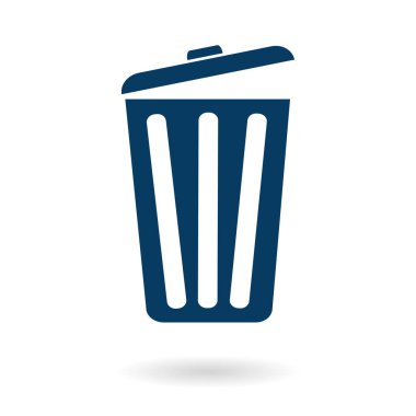 Çöp tenekesi simgesine, vektör eps10 çizim. Düz stil. 