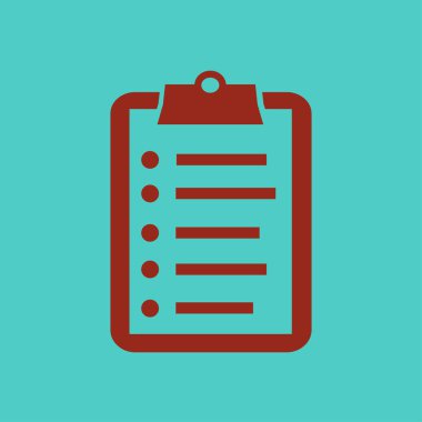 Listesi vektör simgesini denetleyin. Düz tasarım.