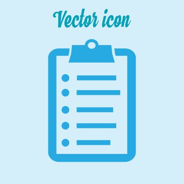 Listesi vektör simgesini denetleyin. Düz tasarım.