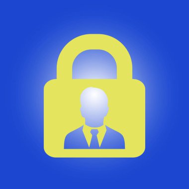 Kullanıcı oturum açma kimlik doğrulama simgesi. Düz tasarım stili. Vektör Eps10.