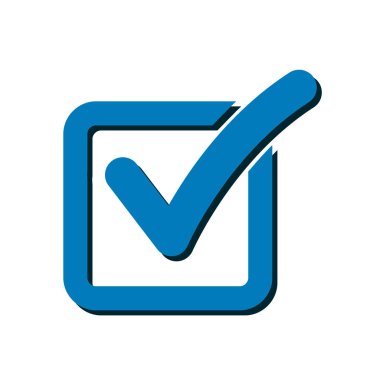 Kontrol listesi simgesi. Kutu işaretinde işaretle.