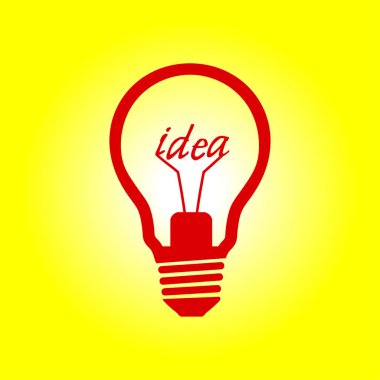 ışık lamba işareti simgesi. fikir sembolü.