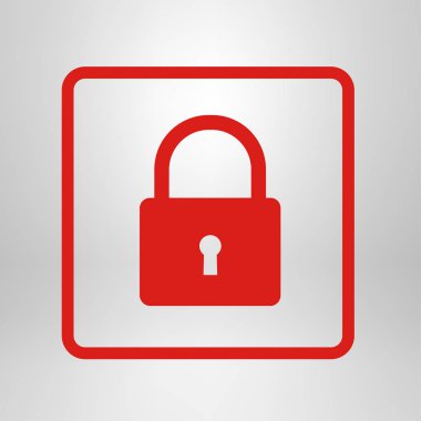 Kilit simgesi. Düz tasarım tarzı. Vektör EPS10.