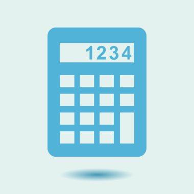 Hesap makinesi simge. Düz tasarım stili. EPS 10