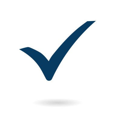 Onay işareti simgesi. Düz tasarım stili. Vektör Eps 10.