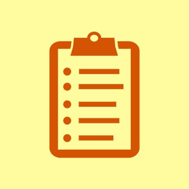 Listesi vektör simgesini denetleyin. Düz tasarım.