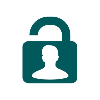 Simgesini kilidini. Düz tasarım stili. Vektör Eps10 