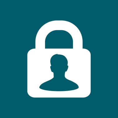 Kullanıcı oturum açma kimlik doğrulama simgesi. Düz tasarım stili. Vektör Eps10.