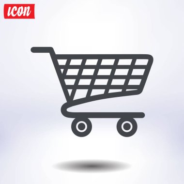 grafik alışveriş düz simgesi