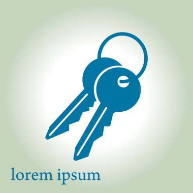 Anahtar simgesi. Kilit erkek. Güvenlik işareti. Düz tasarım stili.