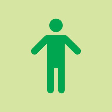 İnsan erkek işaret simgesi. Erkek Sembolü. Erkekler tuvaleti. Düz stil. EPS 10.