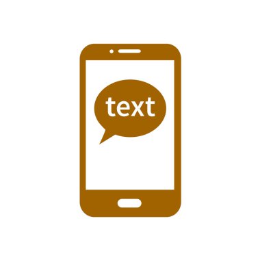 Mobil sohbet simgesi. Cep telefonu Web sohbet ve iletişim temsil eden.