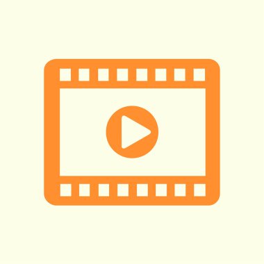 video simgesi. düz tasarım stili. vektör eps 10.