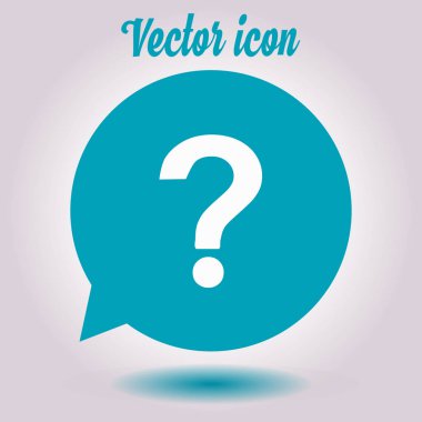 Soru işareti simgesi. Yardım sembolü. SSS işareti. Düz tasarım tarzı. EPS 10.