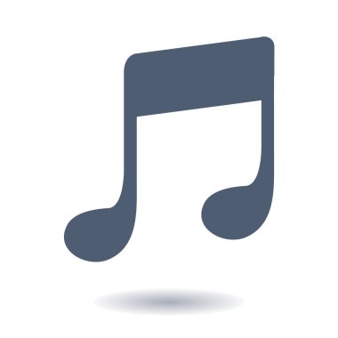 Müzik Not simgesi. Müzik simgesi. Düz tasarım stili.