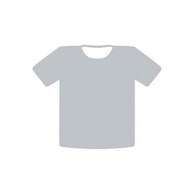 T-shirt işareti simgesi. Giysi sembolü. Düz tasarım stili.