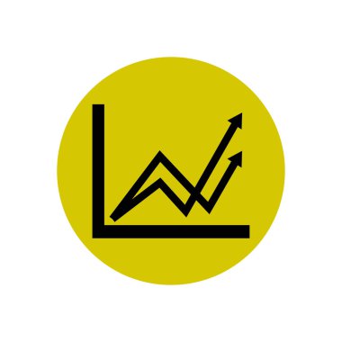 İş grafiği. Grafik düz simgesi