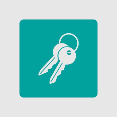 Anahtar simgesi. Kilit erkek. Güvenlik işareti. Düz tasarım stili.